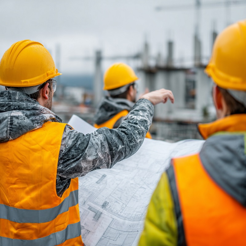 Our team working on a project